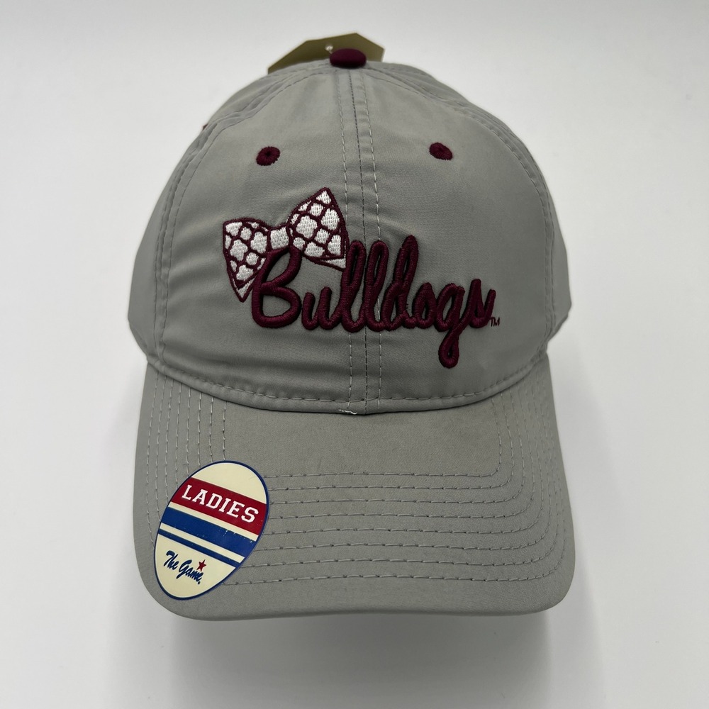 The Game‎ Mississippi State Bulldogs Womens Gray Adjustable Hat Bow Detail NEW